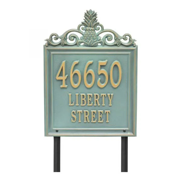 Lanai Estate Lawn Address Plaque - Three Line