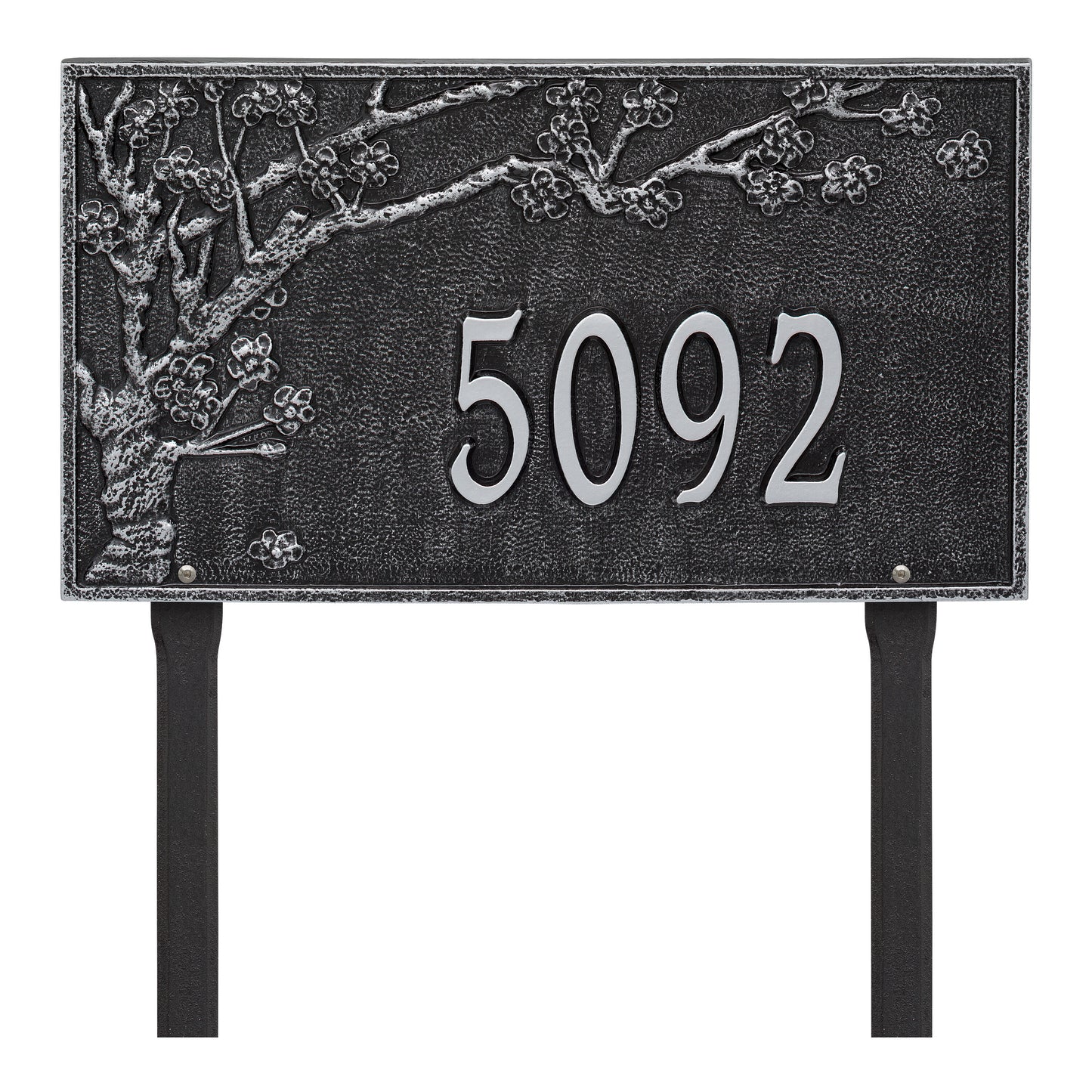 Whitehall Products Personalized Spring Blossom Estate Lawn Plaque One Line Antique Copper