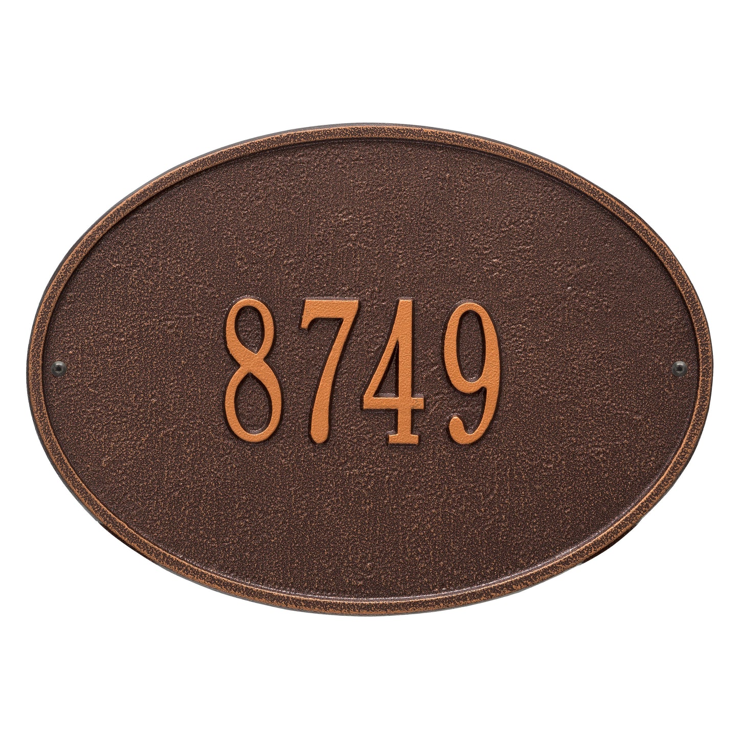 Hawthorne Oval Standard Wall Address Plaque - One Line