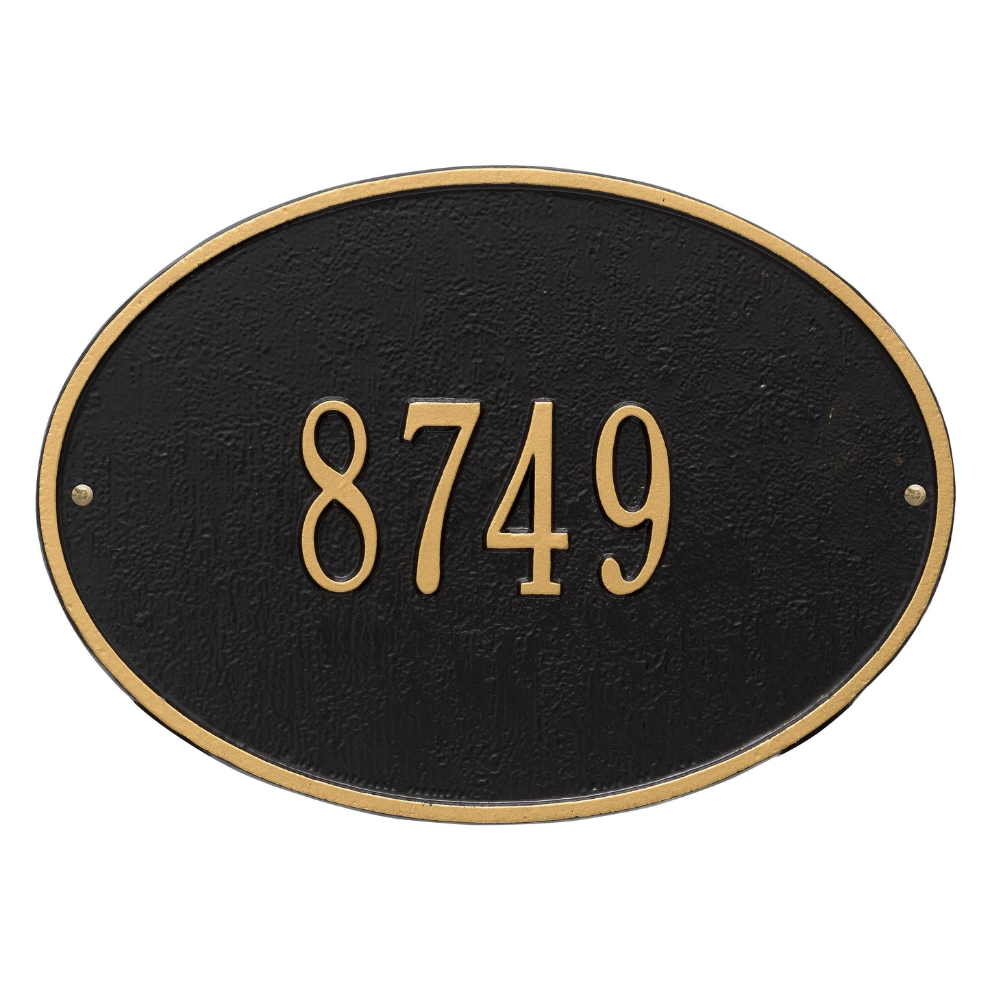 Hawthorne Oval Standard Wall Address Plaque - One Line