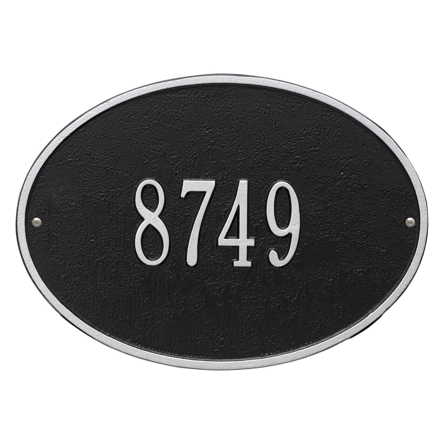 Hawthorne Oval Standard Wall Address Plaque - One Line