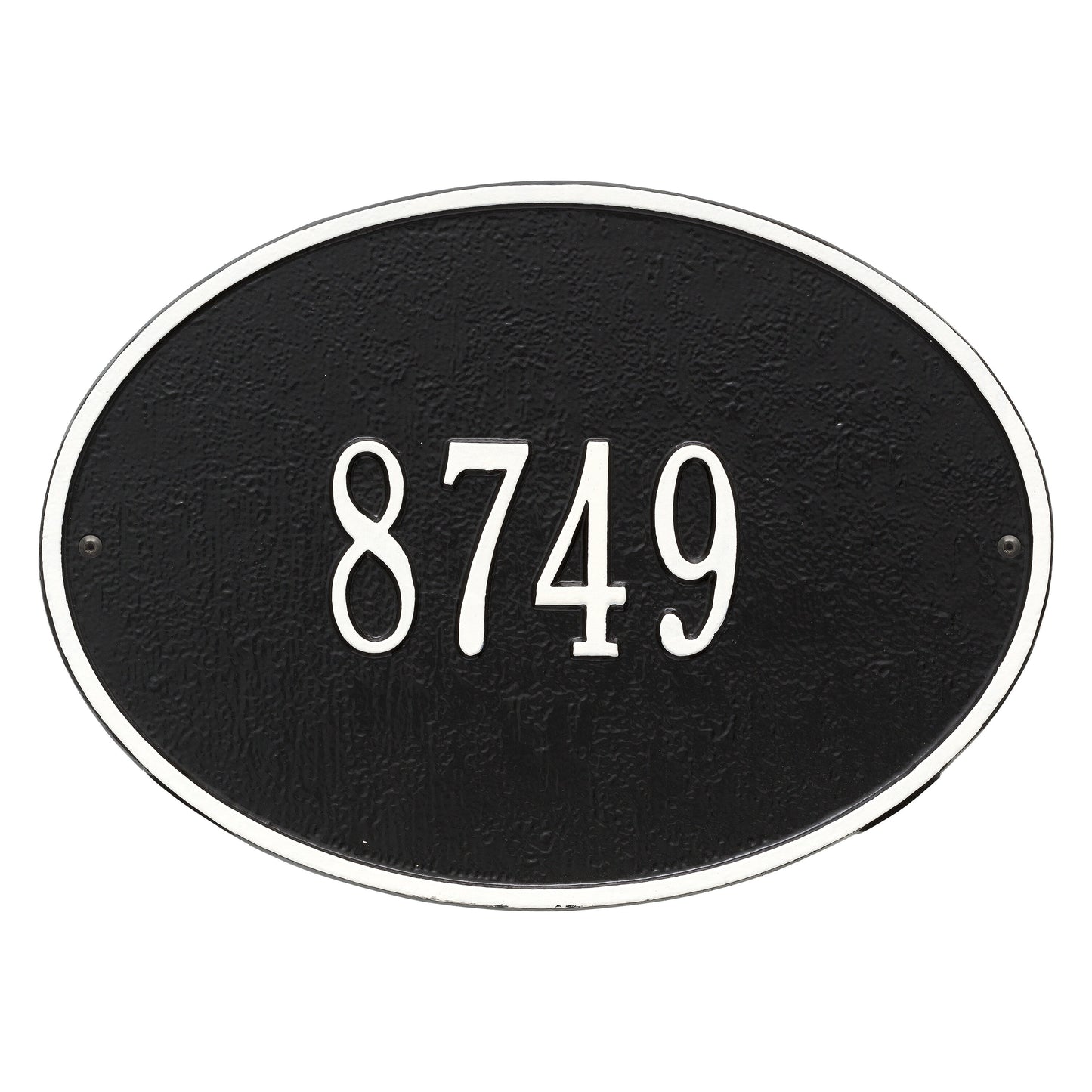 Hawthorne Oval Standard Wall Address Plaque - One Line