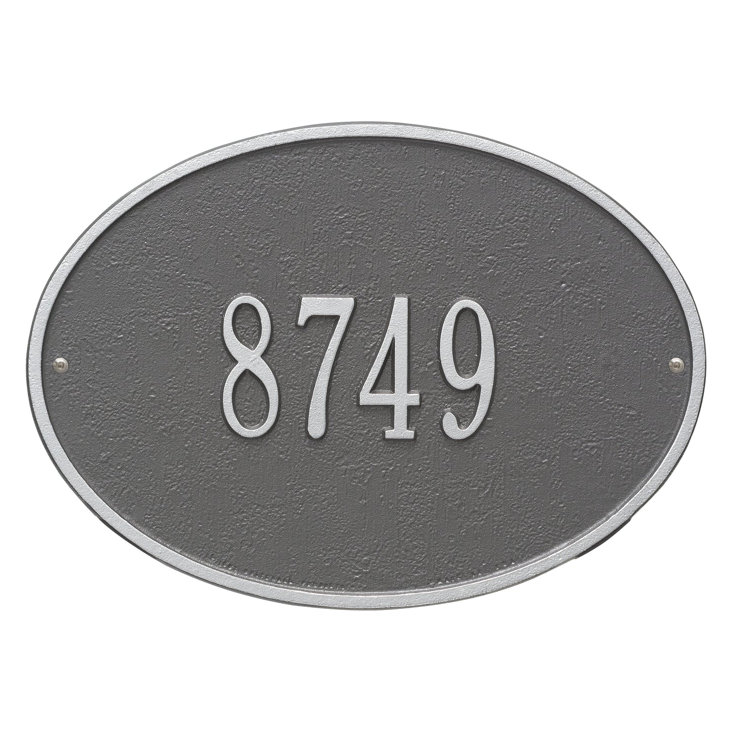 Hawthorne Oval Standard Wall Address Plaque - One Line