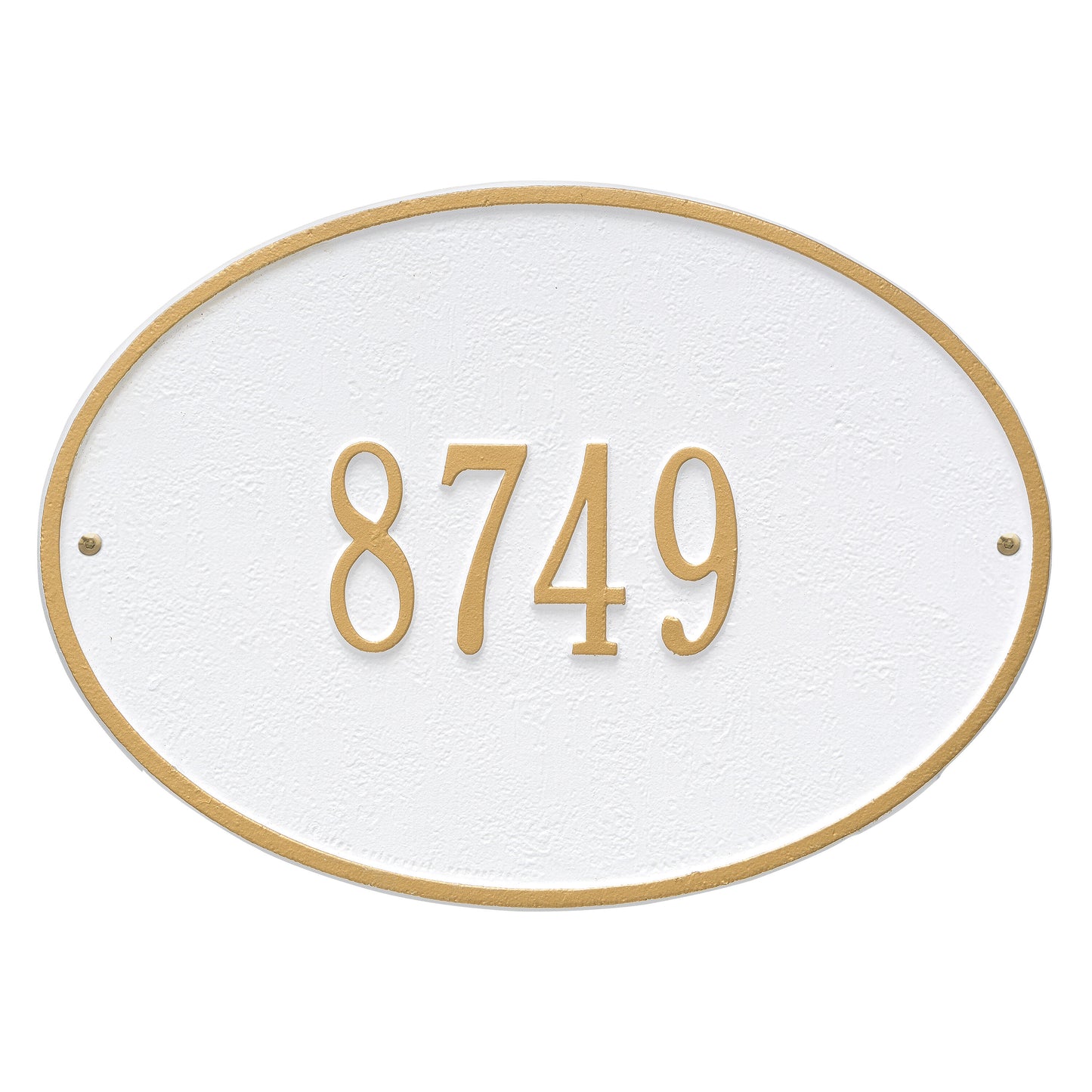 Hawthorne Oval Standard Wall Address Plaque - One Line