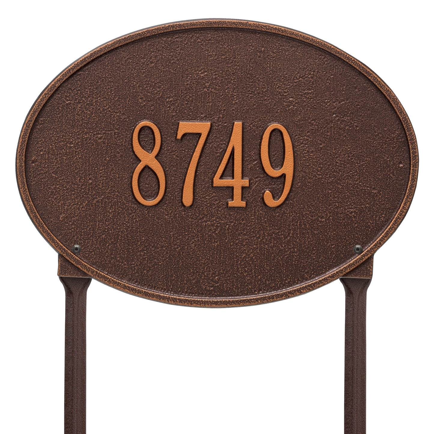 Hawthorne Oval Standard Lawn Address Plaque - One Line