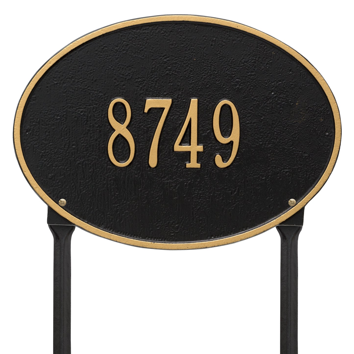Hawthorne Oval Standard Lawn Address Plaque - One Line