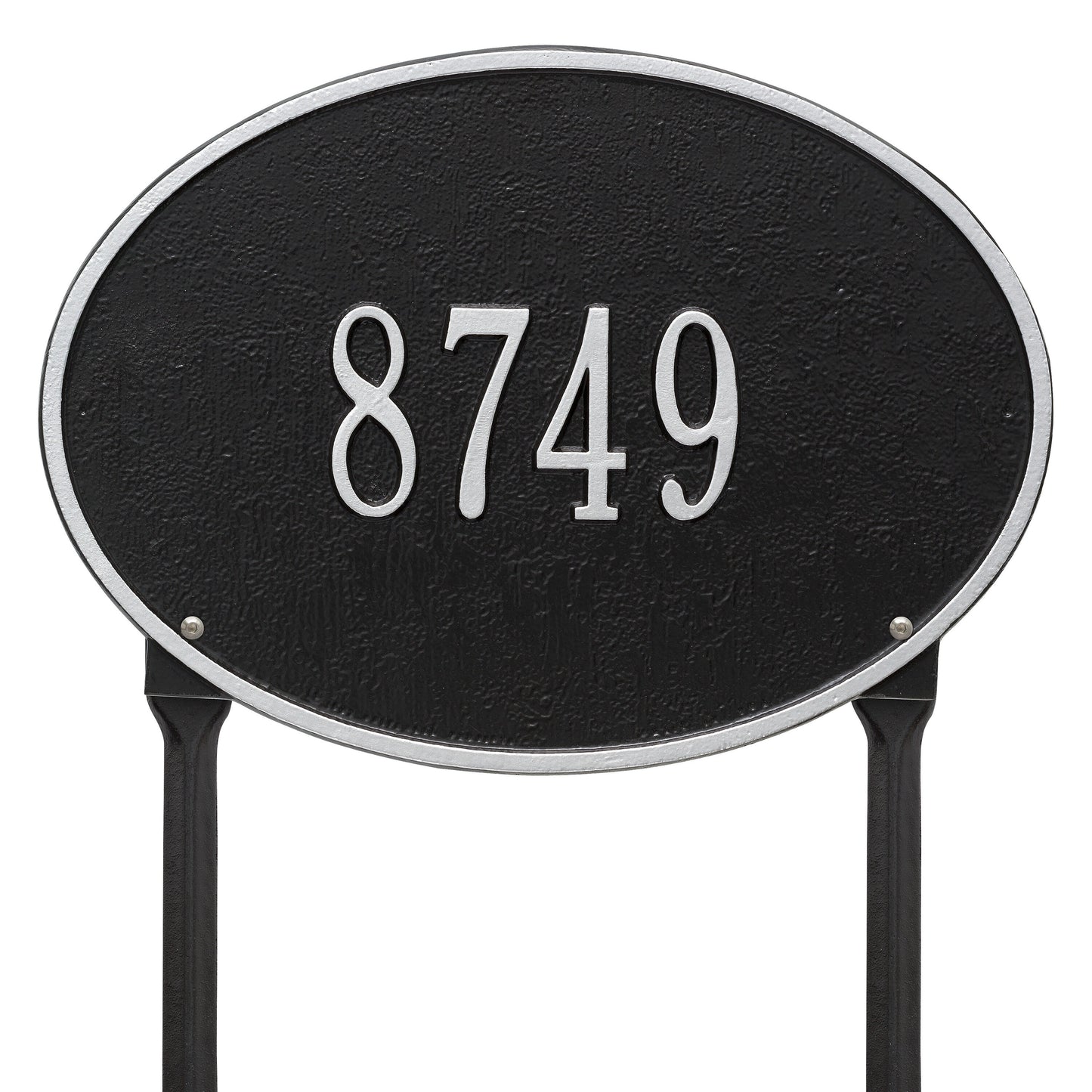 Hawthorne Oval Standard Lawn Address Plaque - One Line