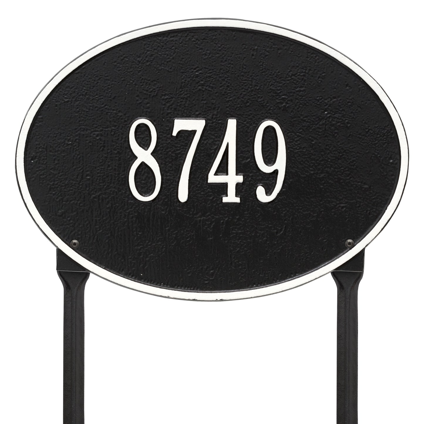 Hawthorne Oval Standard Lawn Address Plaque - One Line