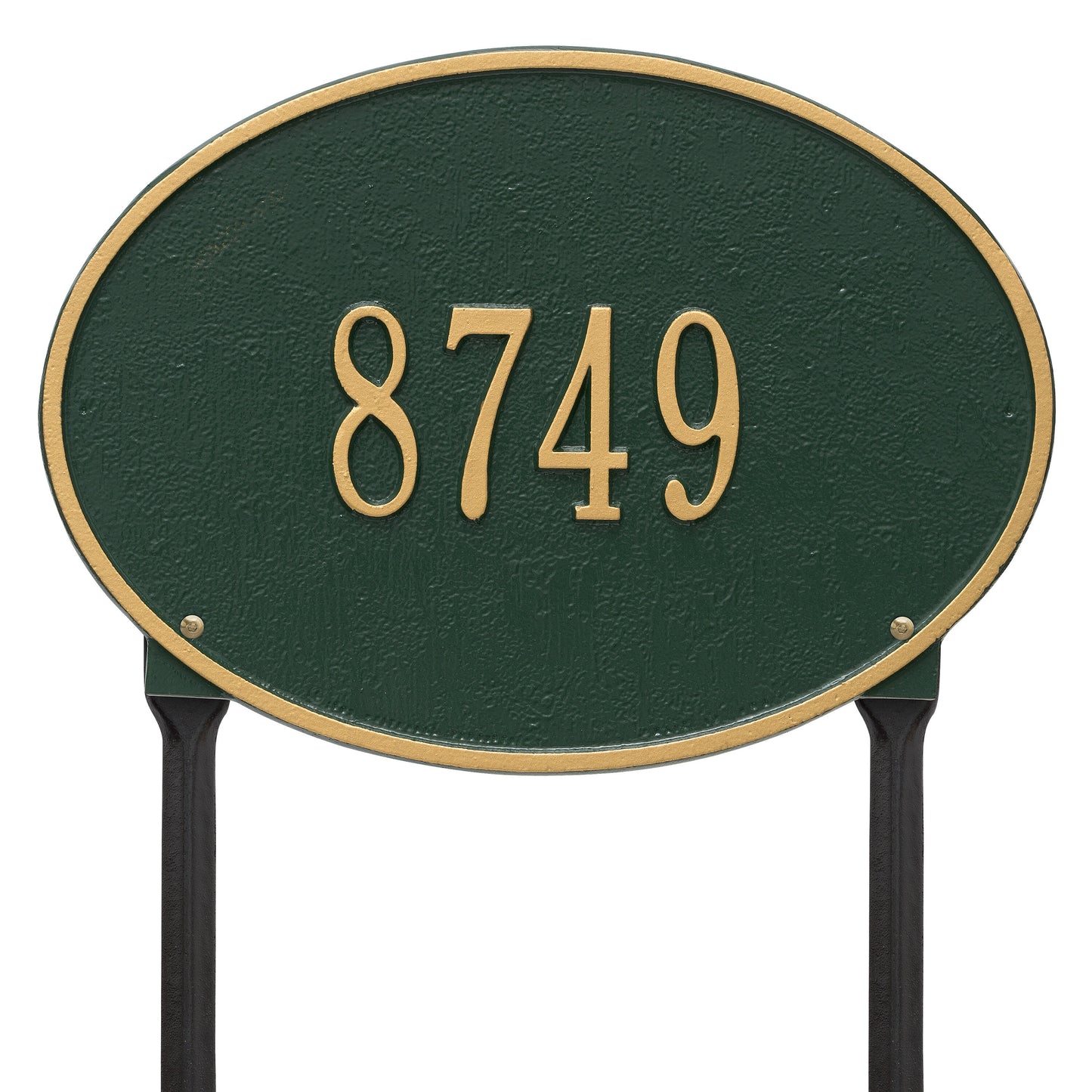 Hawthorne Oval Standard Lawn Address Plaque - One Line