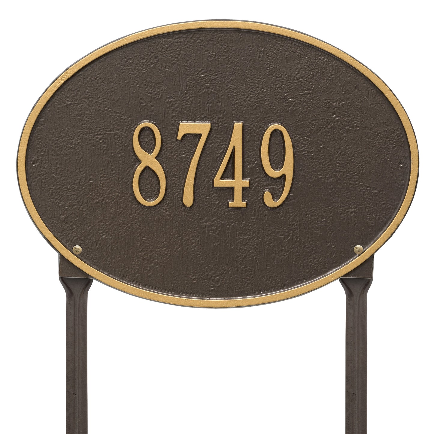 Hawthorne Oval Standard Lawn Address Plaque - One Line