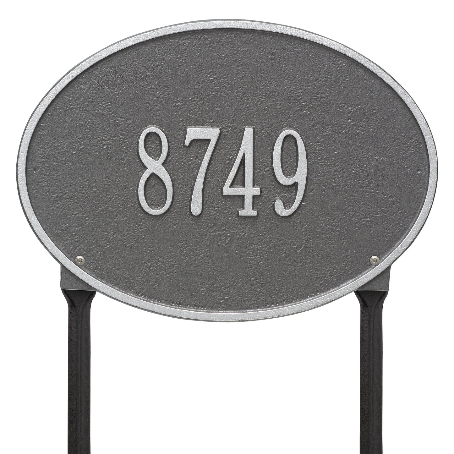Hawthorne Oval Standard Lawn Address Plaque - One Line