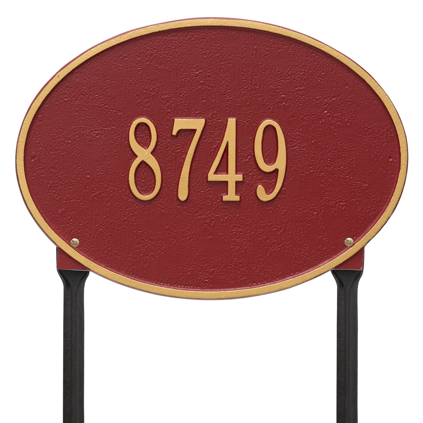 Hawthorne Oval Standard Lawn Address Plaque - One Line