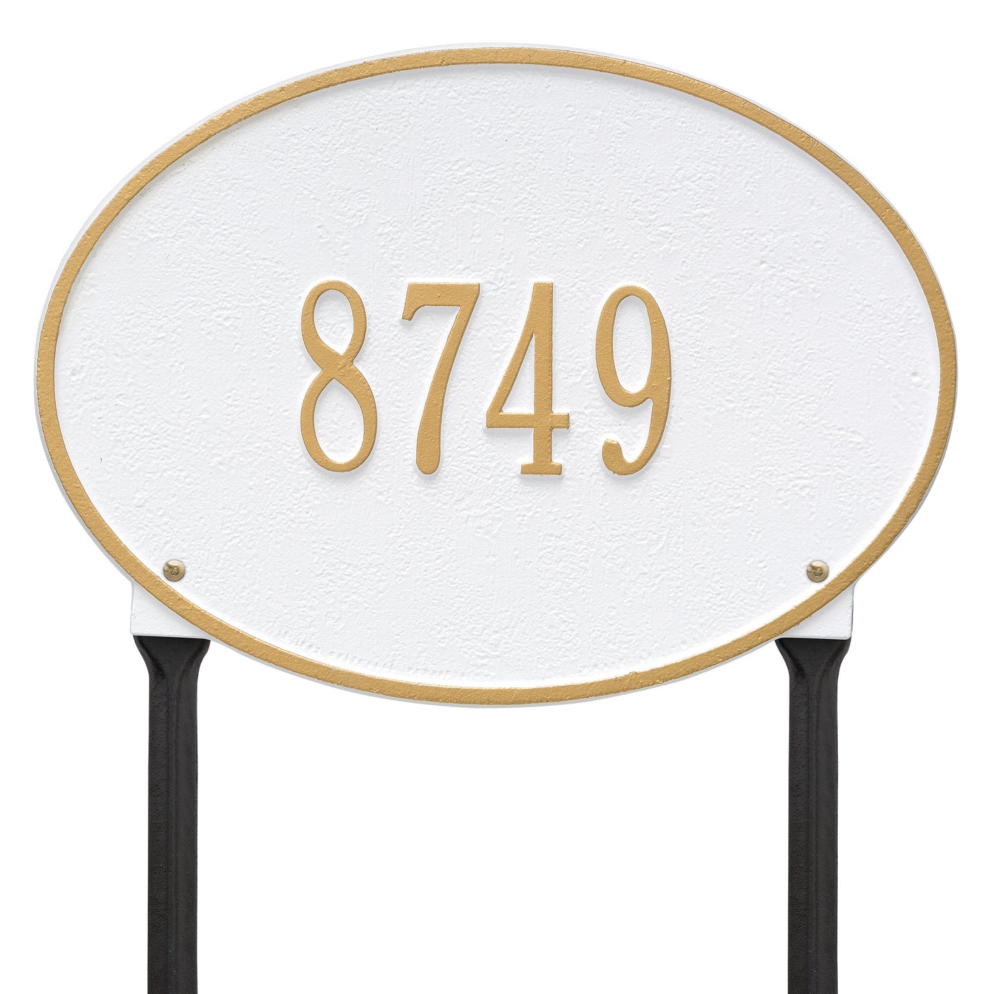 Hawthorne Oval Standard Lawn Address Plaque - One Line