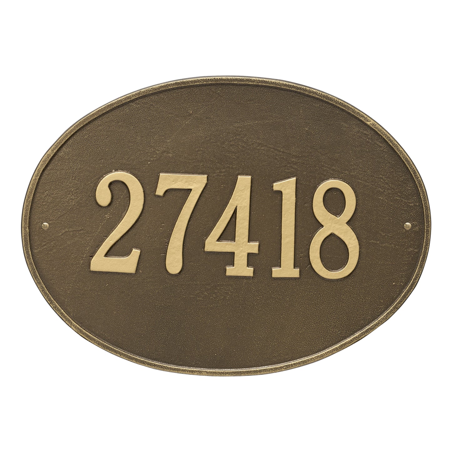 Hawthorne Oval Estate Wall Address Plaque - One Line