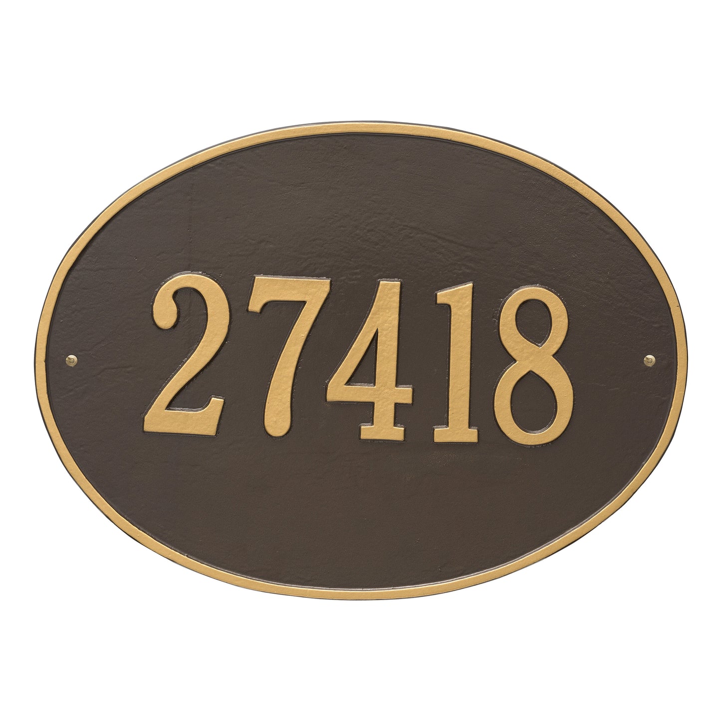 Hawthorne Oval Estate Wall Address Plaque - One Line
