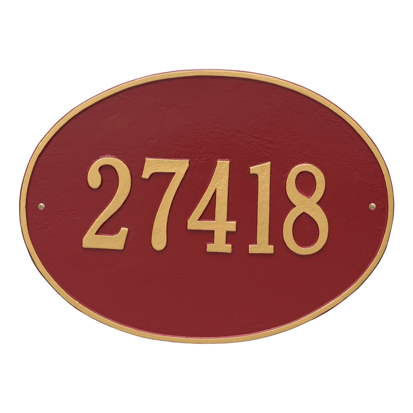 Hawthorne Oval Estate Wall Address Plaque - One Line