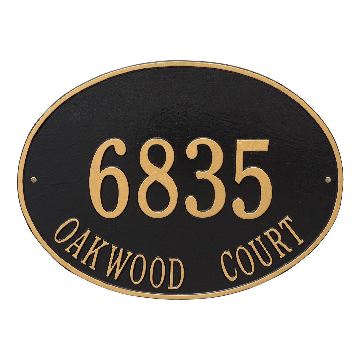 Hawthorne Oval Estate Wall Address Plaque - Two Line