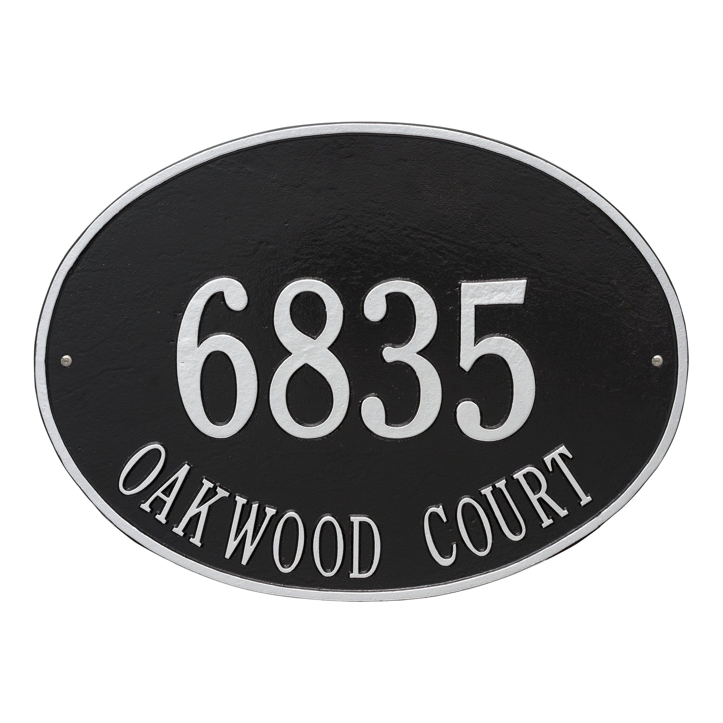 Hawthorne Oval Estate Wall Address Plaque - Two Line