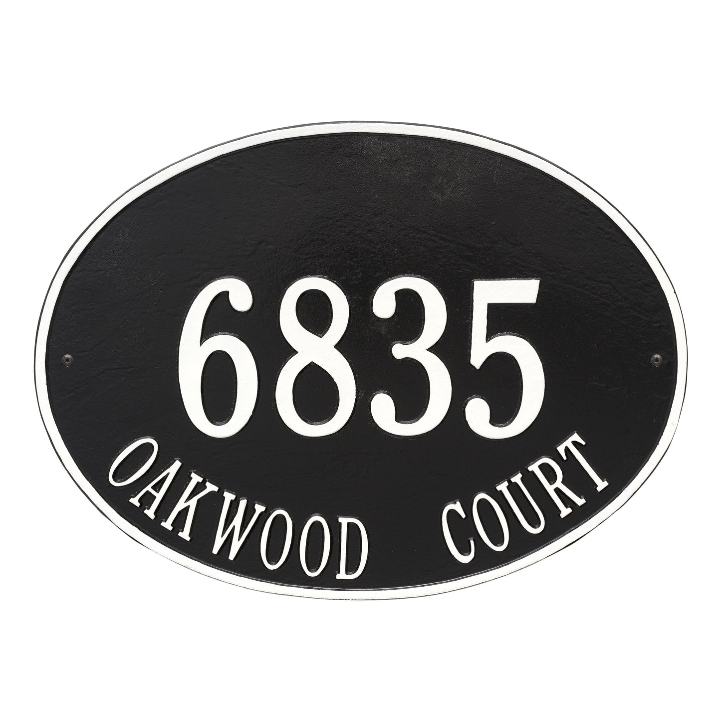 Hawthorne Oval Estate Wall Address Plaque - Two Line