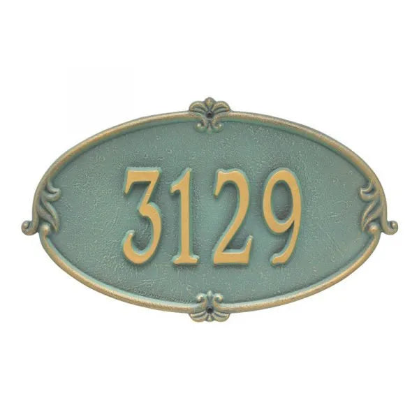 Montecarlo Standard Wall Address Plaque - One Line