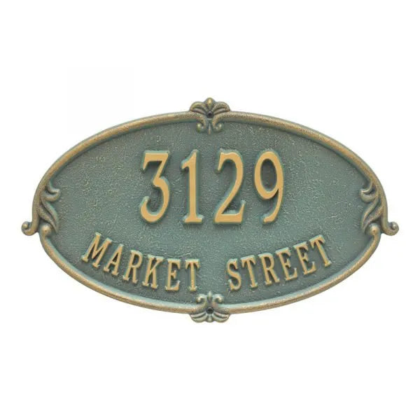 Montecarlo Standard Wall Address Plaque - Two Line