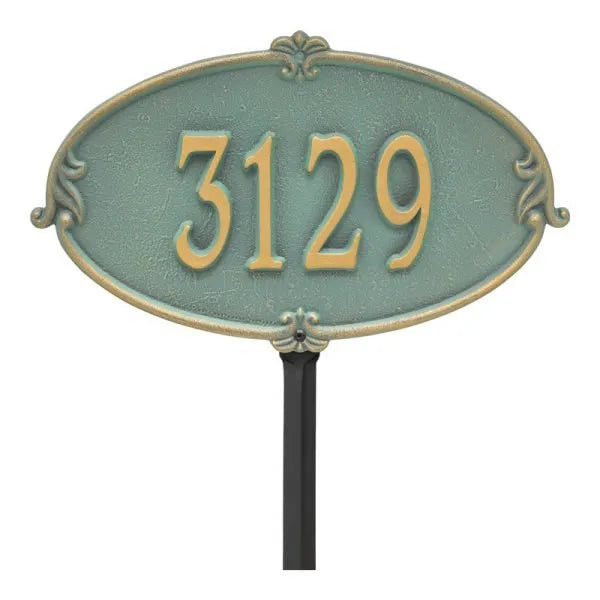 Montecarlo Standard Lawn Address Plaque - One Line
