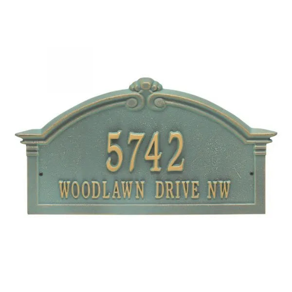 Roselyn Arch Grande Wall Address Plaque - Two Line