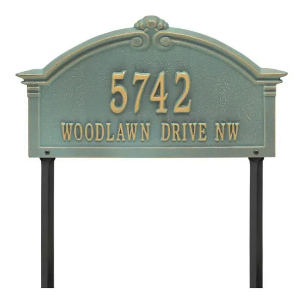 Roselyn Arch Grande Lawn Address Plaque - Two Line