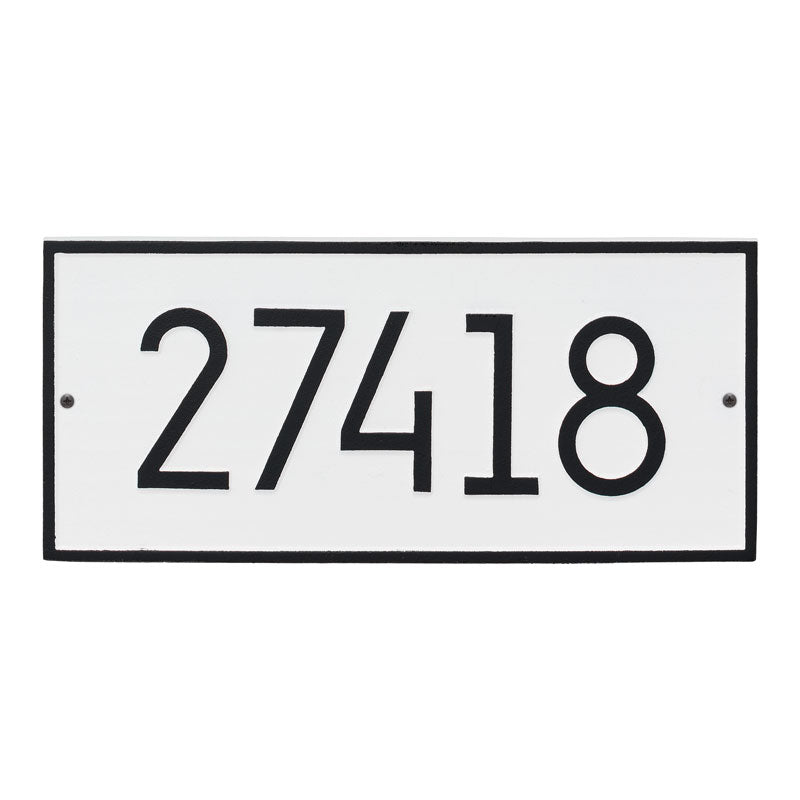 Whitehall Products Hartford Modern Personalized Wall Plaque One Line White/black