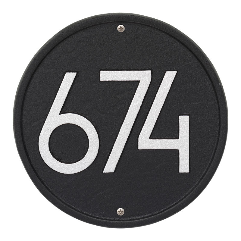 Whitehall Products Round Modern Personalized Wall Plaque One Line Coastal Clay