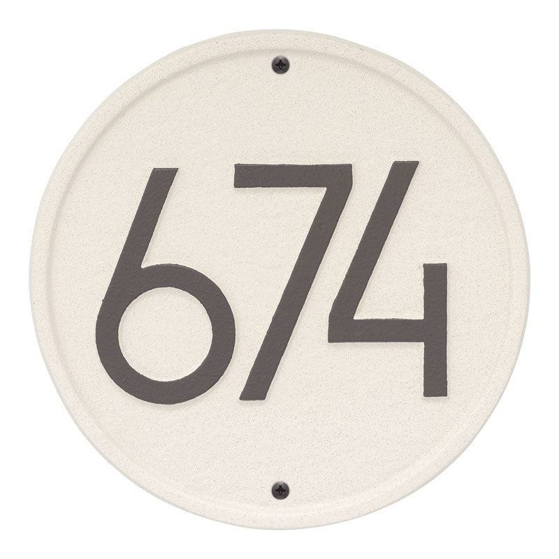 Whitehall Products Round Modern Personalized Wall Plaque One Line Coastal Green
