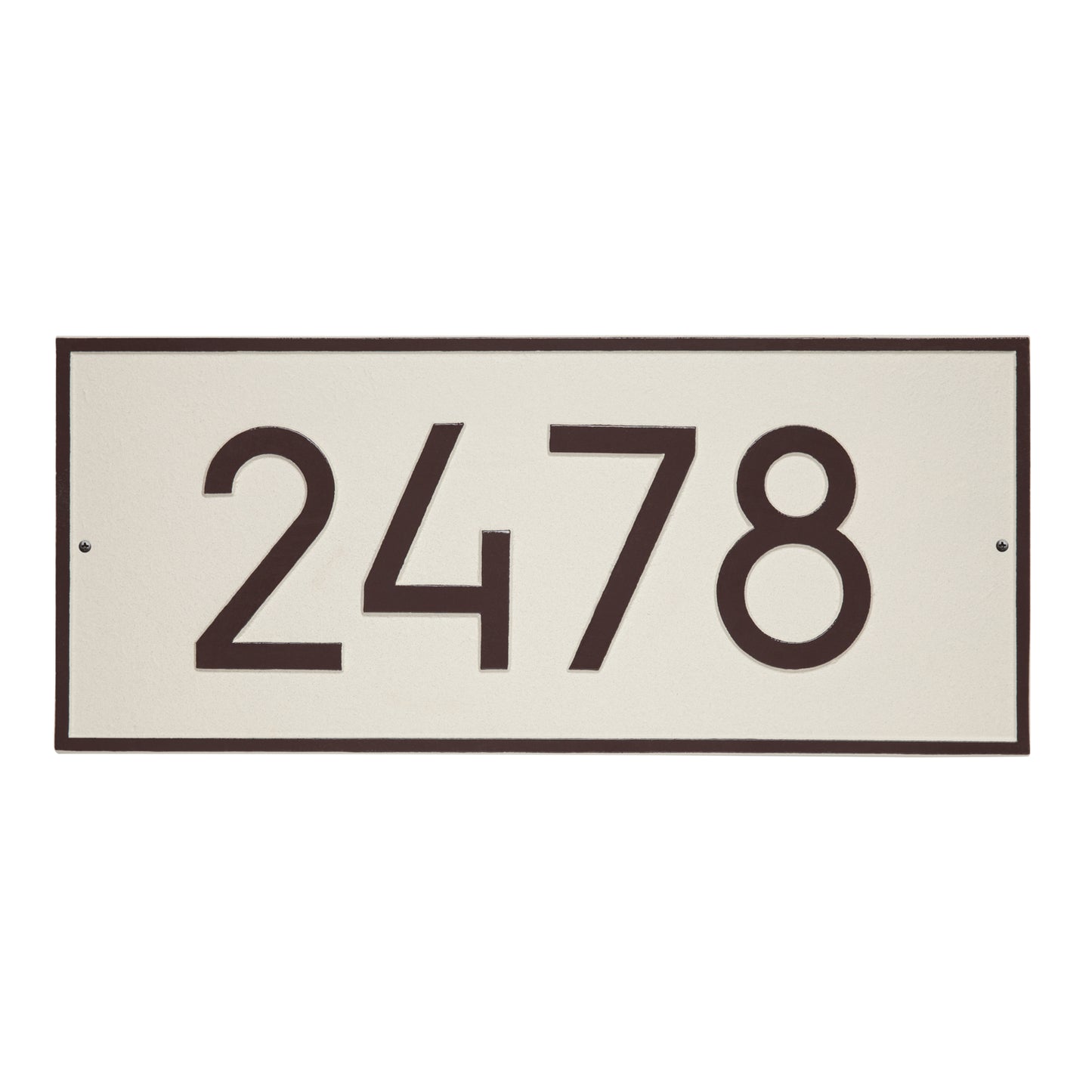 Hartford Rectangle 6in Modern Font Estate Wall Address Plaque - One Line