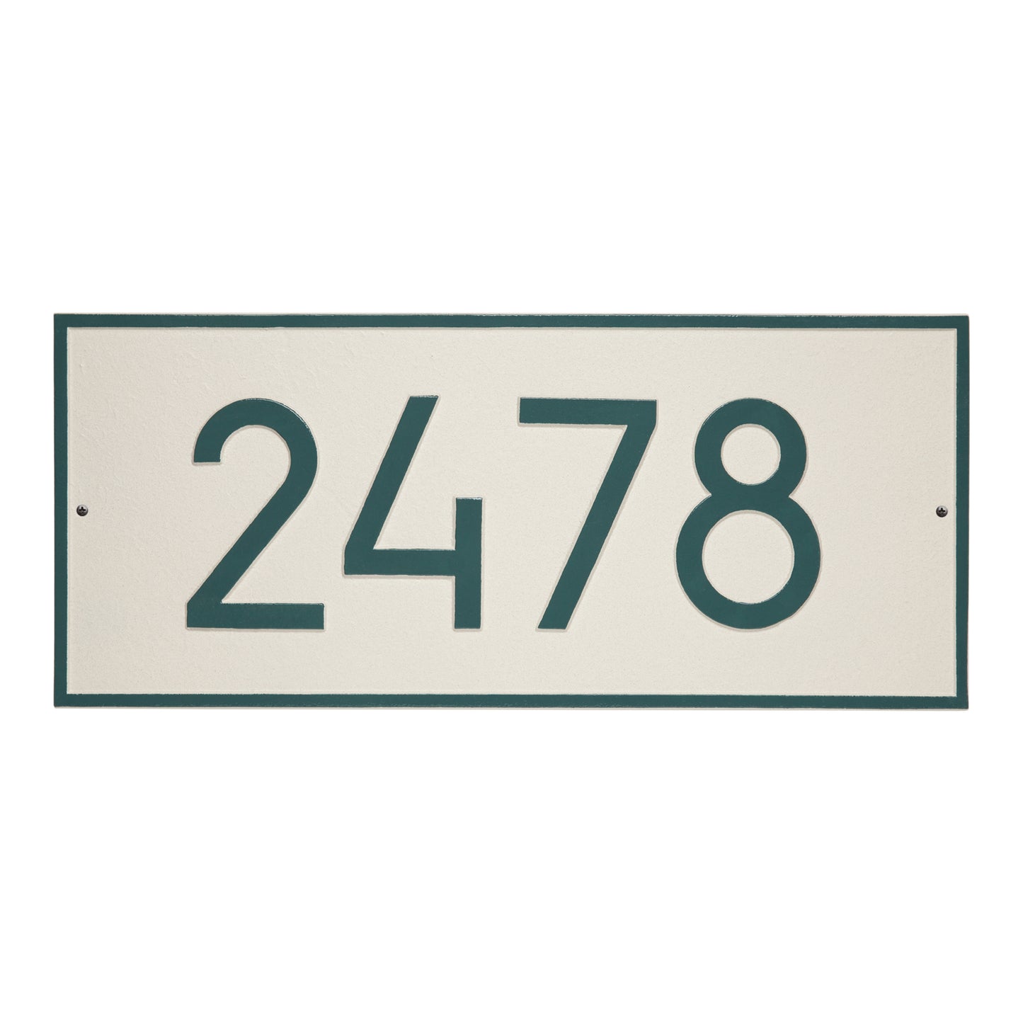Hartford Rectangle 6in Modern Font Estate Wall Address Plaque - One Line
