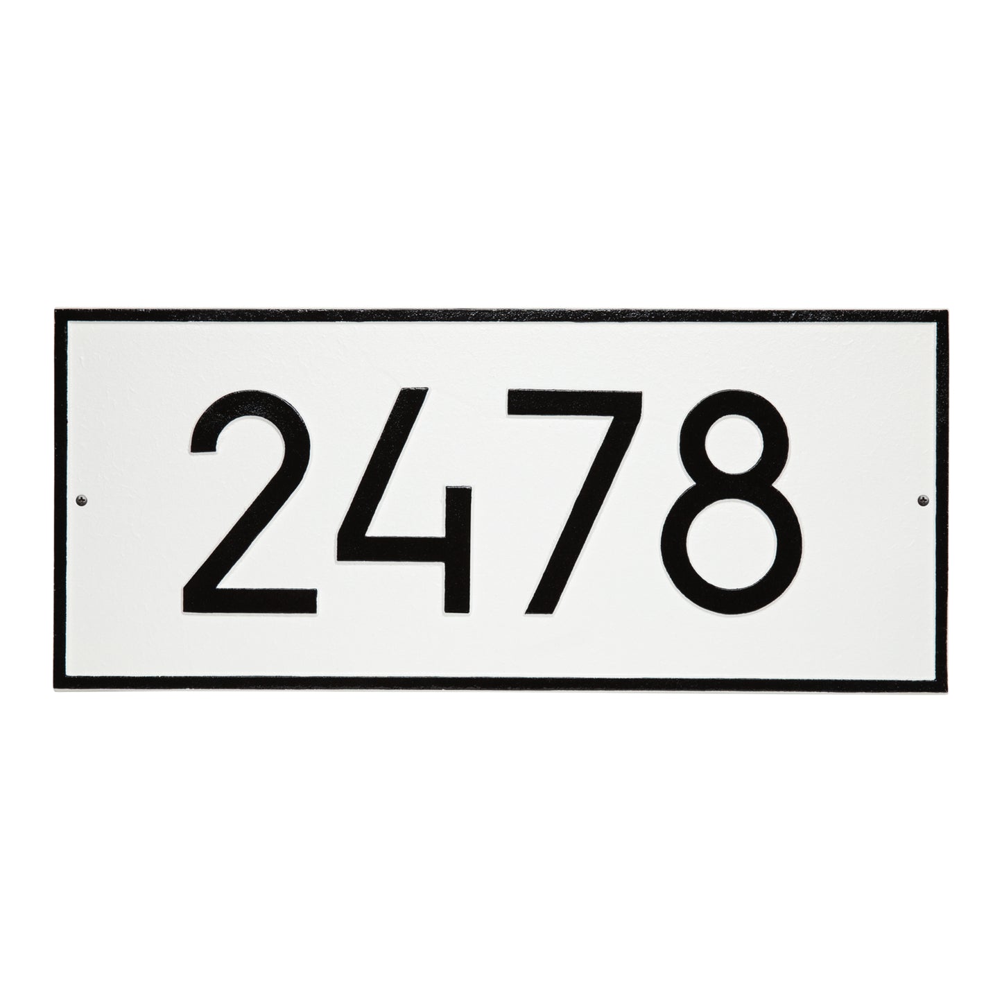 Hartford Rectangle 6in Modern Font Estate Wall Address Plaque - One Line