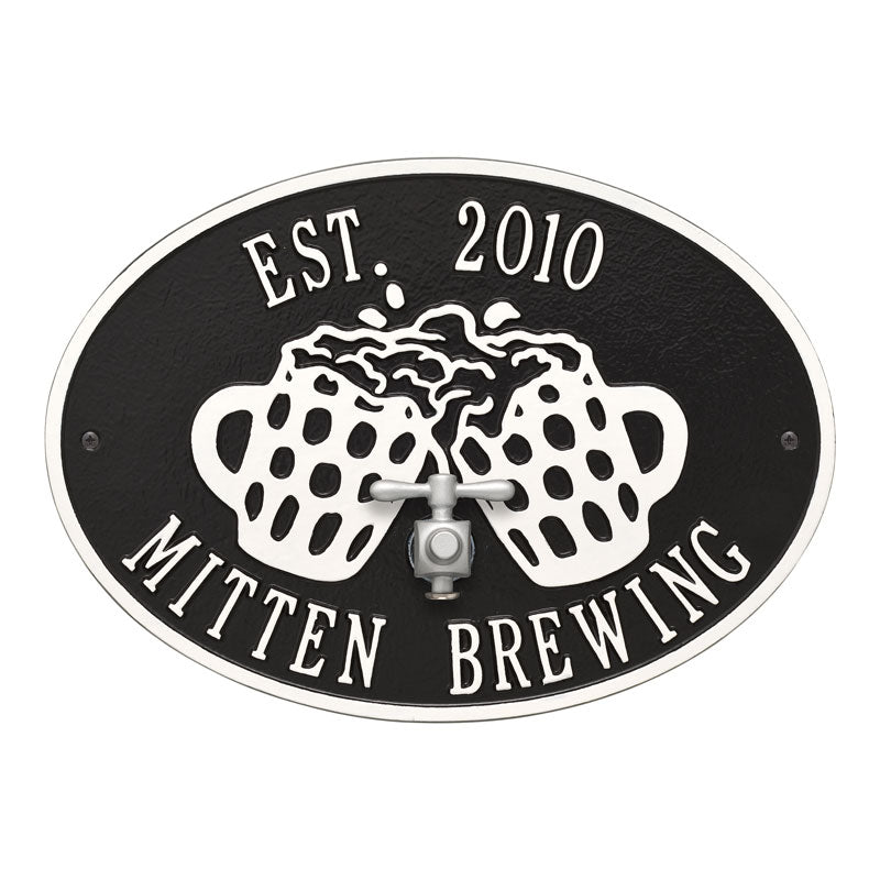 Whitehall Products Beers And Cheers Personalized Plaque Two Lines Bronze/gold