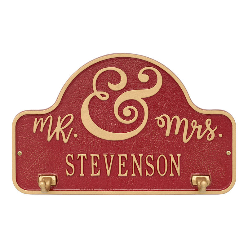 Whitehall Products Keys To My Heart Personalized Hook Plaque One Line