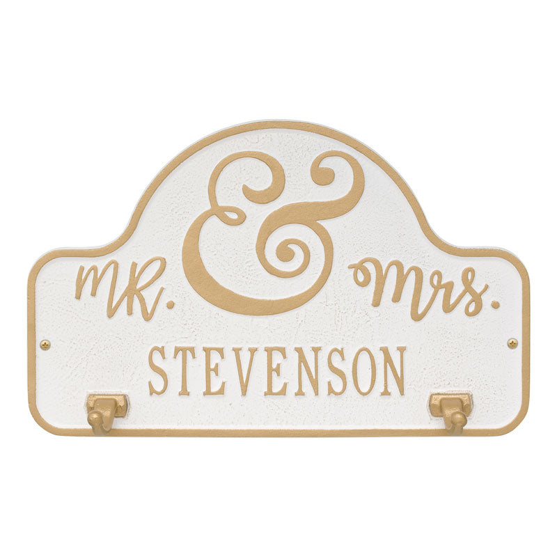 Whitehall Products Keys To My Heart Personalized Hook Plaque One Line