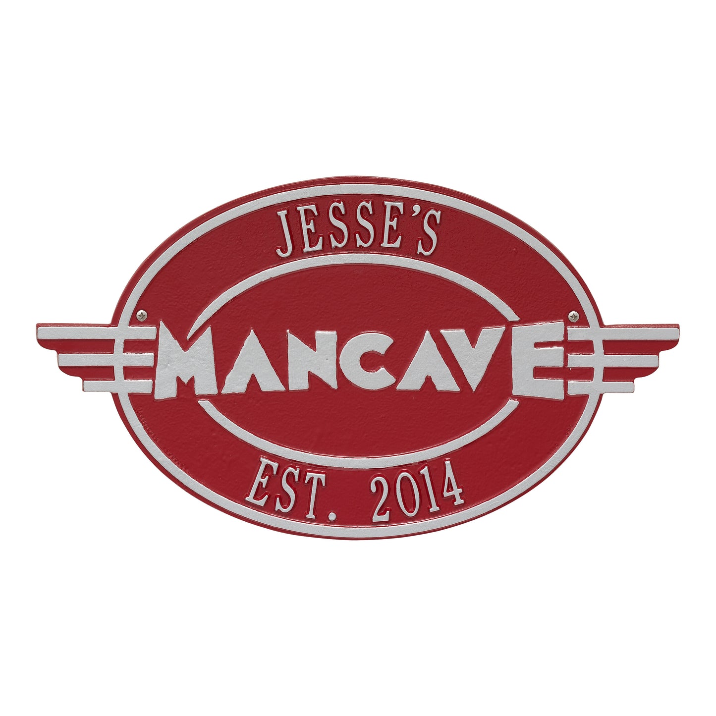 Whitehall Products Moderno Man Cave Personalized Plaque Two Lines