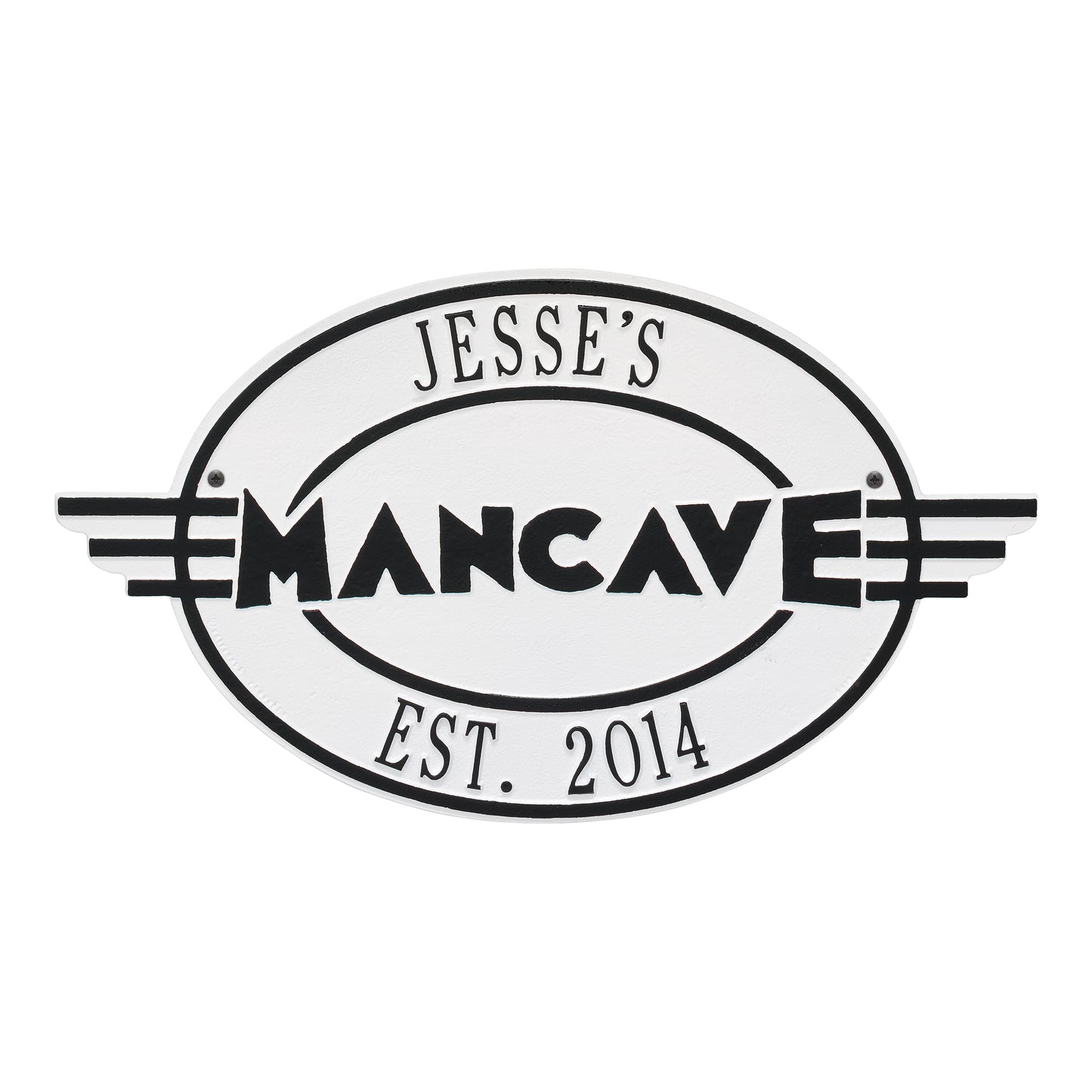Whitehall Products Moderno Man Cave Personalized Plaque Two Lines