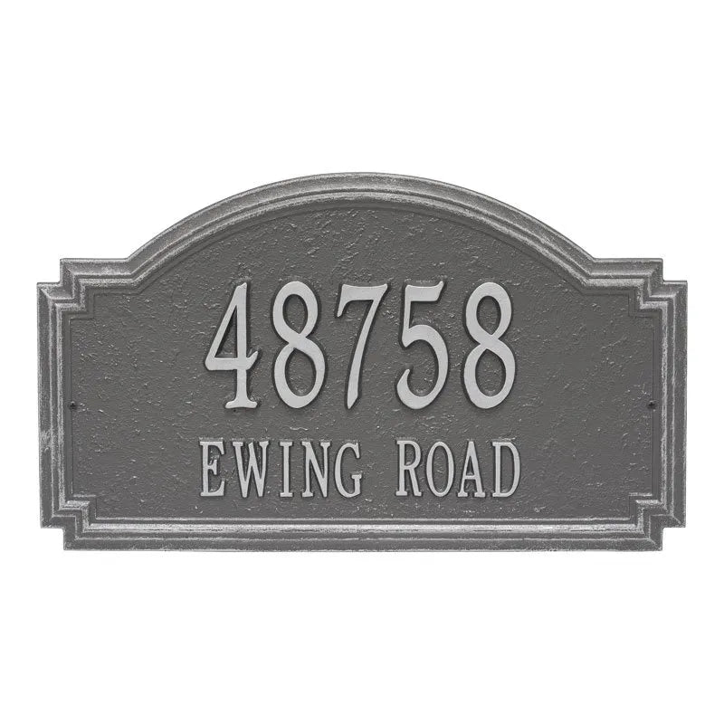 Williamsburg Estate Wall Address Plaque - Two Line