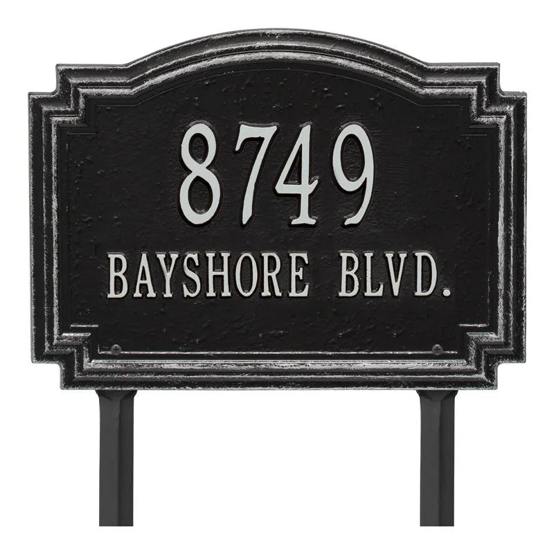 Williamsburg Standard Lawn Address Plaque - Two Line