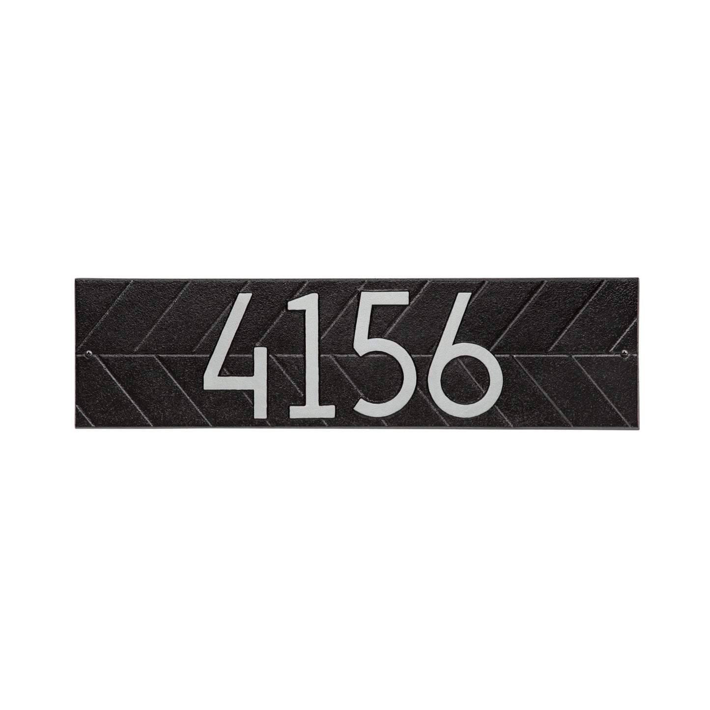 Modern Herringbone Horizontal Standard  Wall Address Plaque - One Line
