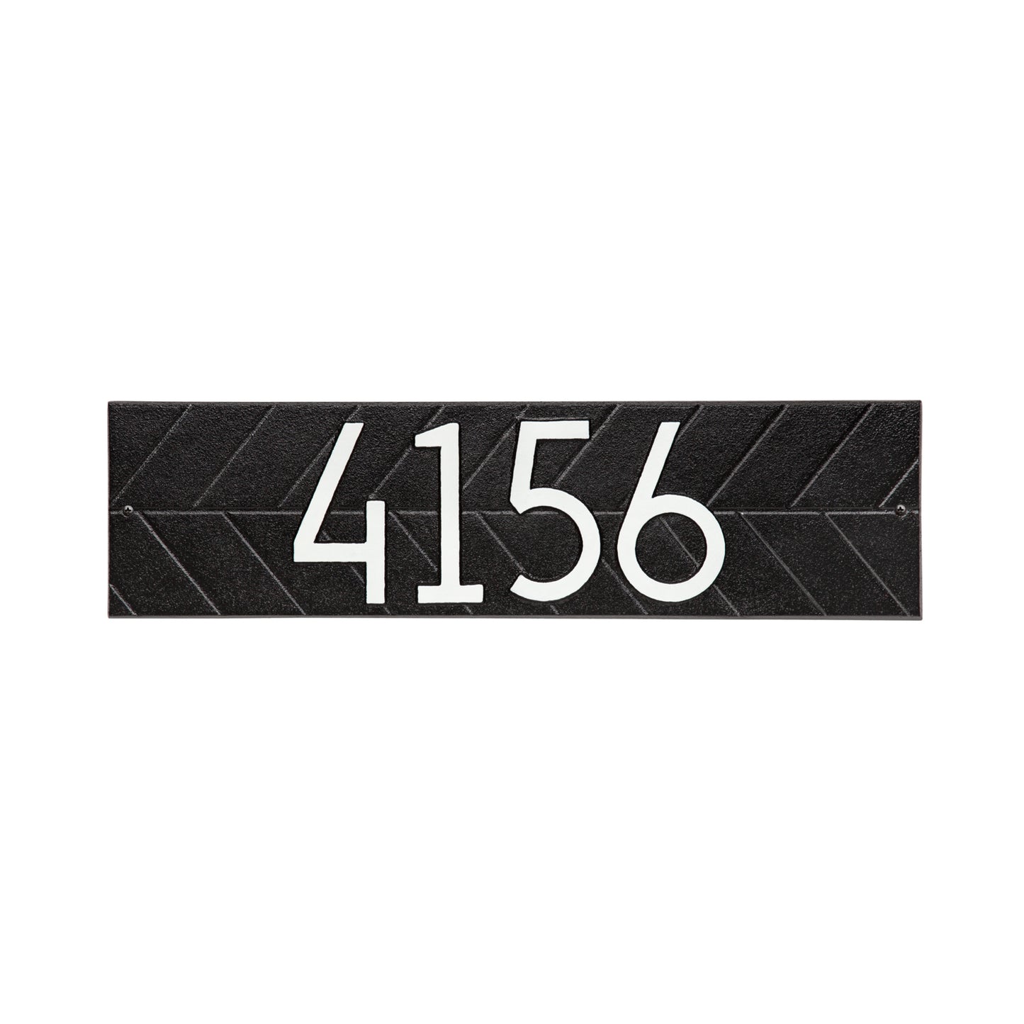 Modern Herringbone Horizontal Standard  Wall Address Plaque - One Line