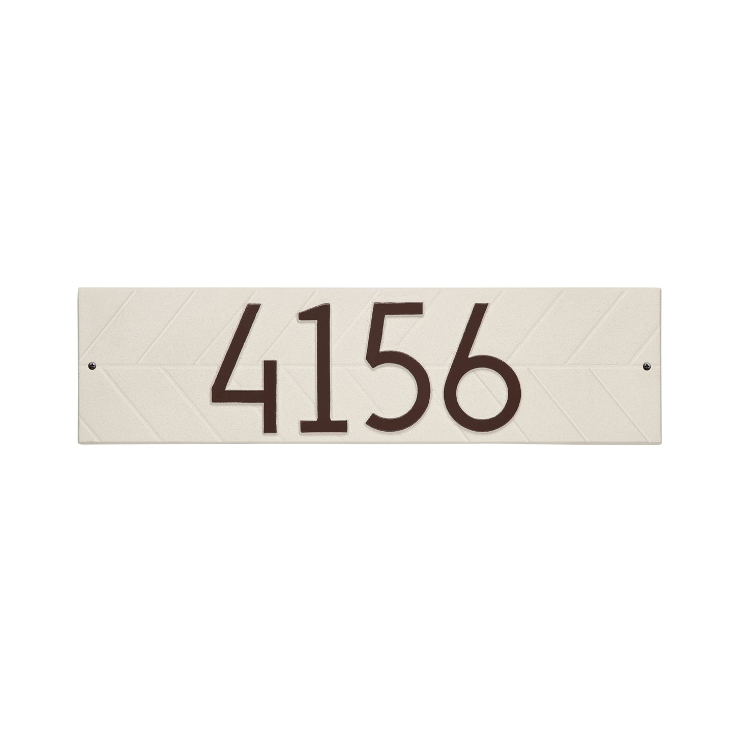 Modern Herringbone Horizontal Standard  Wall Address Plaque - One Line