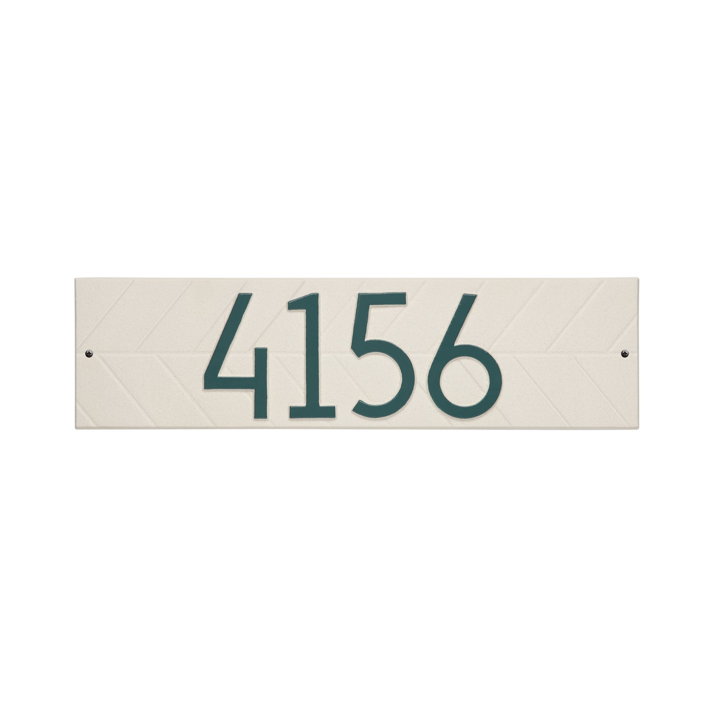 Modern Herringbone Horizontal Standard  Wall Address Plaque - One Line