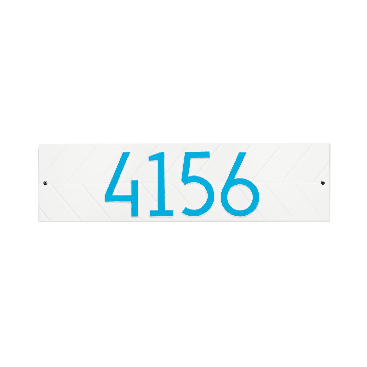 Modern Herringbone Horizontal Standard  Wall Address Plaque - One Line