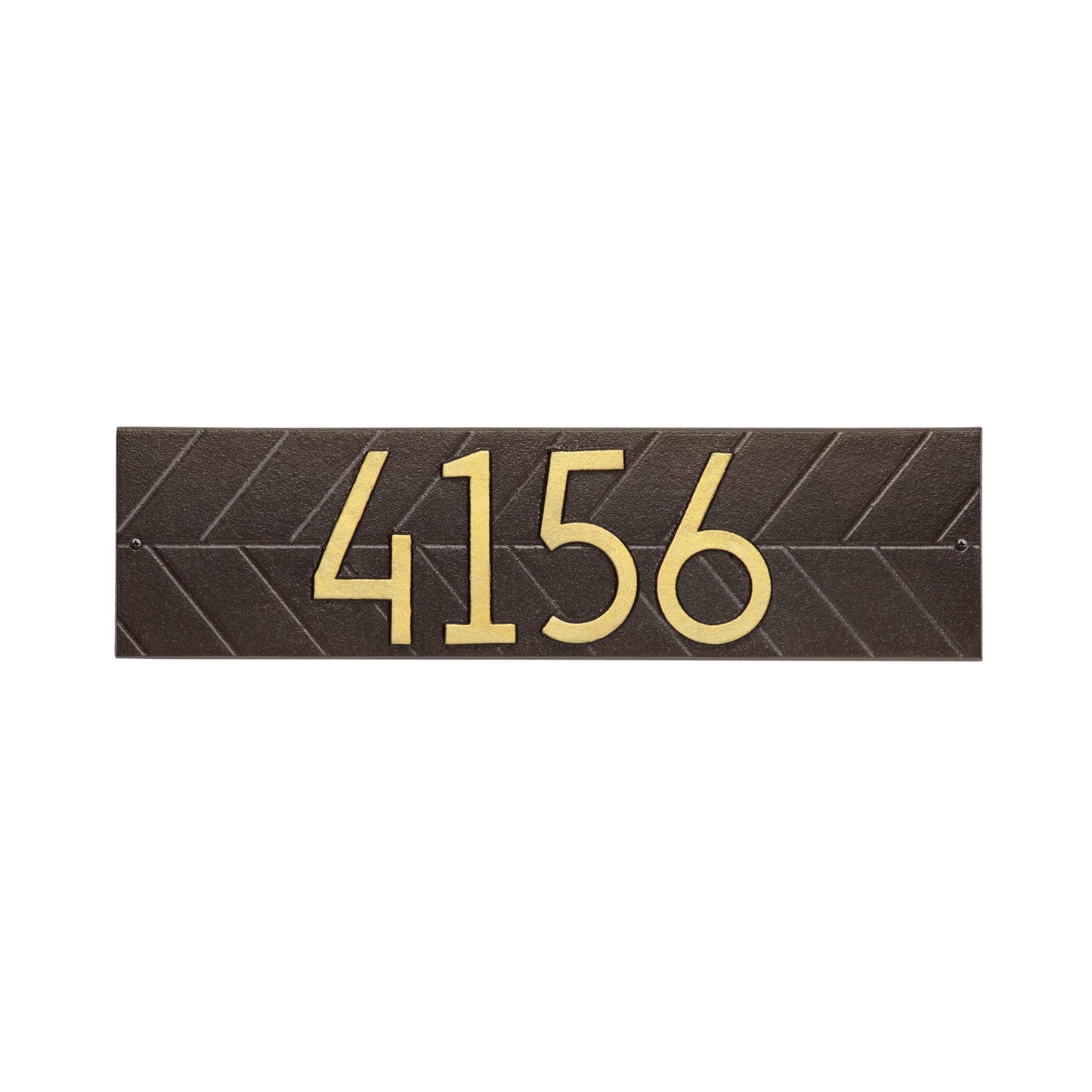 Modern Herringbone Horizontal Standard  Wall Address Plaque - One Line