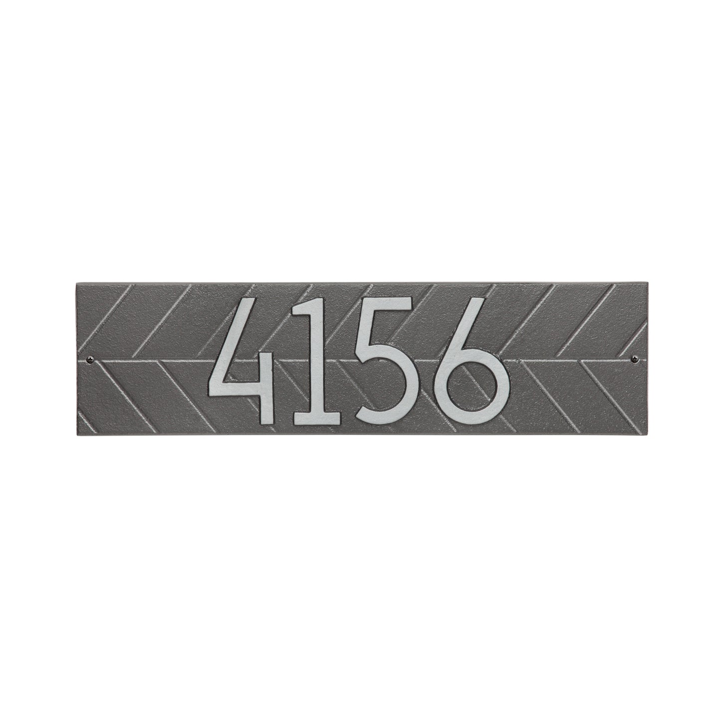 Modern Herringbone Horizontal Standard  Wall Address Plaque - One Line