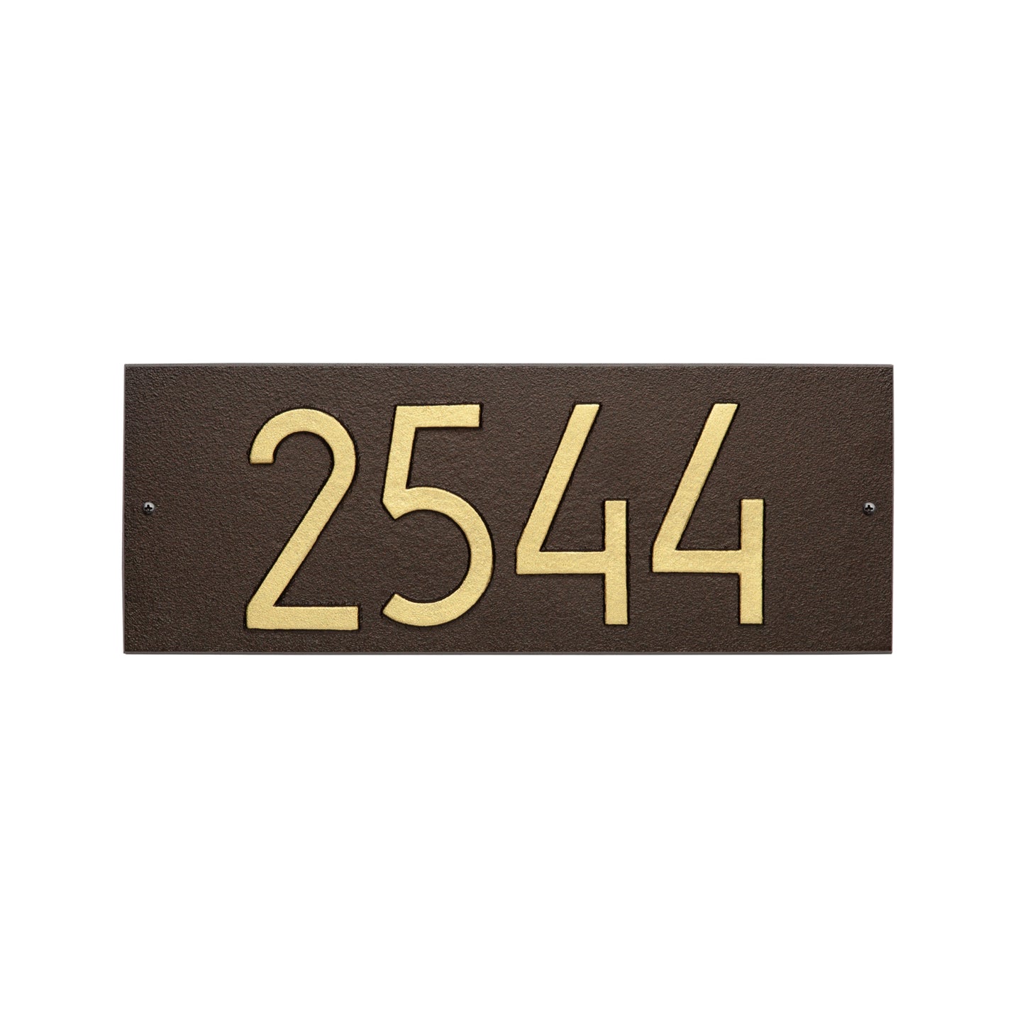 Mid-Century Modern Rectangle Standard Wall Address Plaque - One Line
