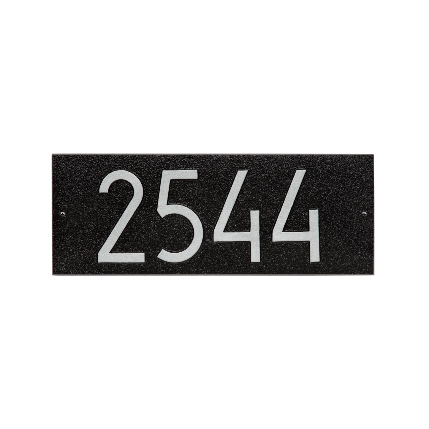 Mid-Century Modern Rectangle Standard Wall Address Plaque - One Line